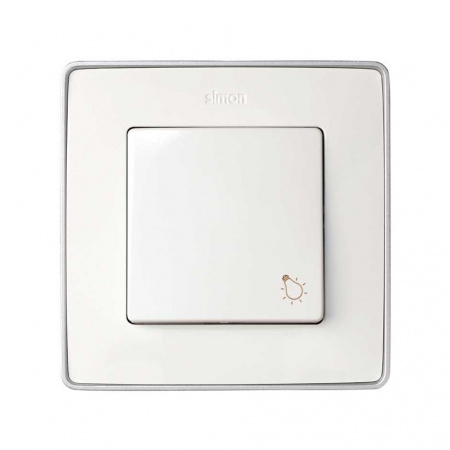 Simon 82 Белая Накладка с пиктограммой "лампа" для 1-клав. мех., S82,82N