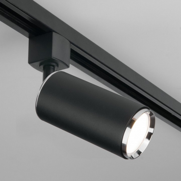 Трековый светильник для однофазного шинопровода Svit GU10 черный/хром MRL 1013 Elektrostandard Svit a048166