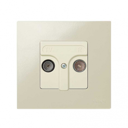 Simon 27 Слоновая кость Накладка розетки TV