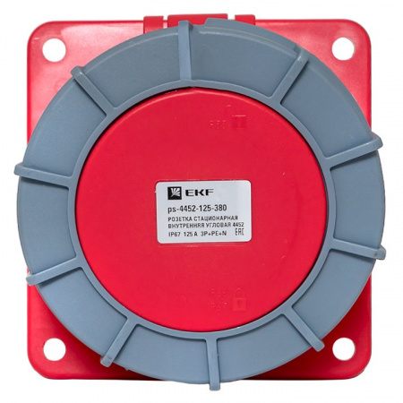 EKF PROxima Розетка стационарная внутренняя угловая 4452 3Р+РЕ+N 125А 380В IP67