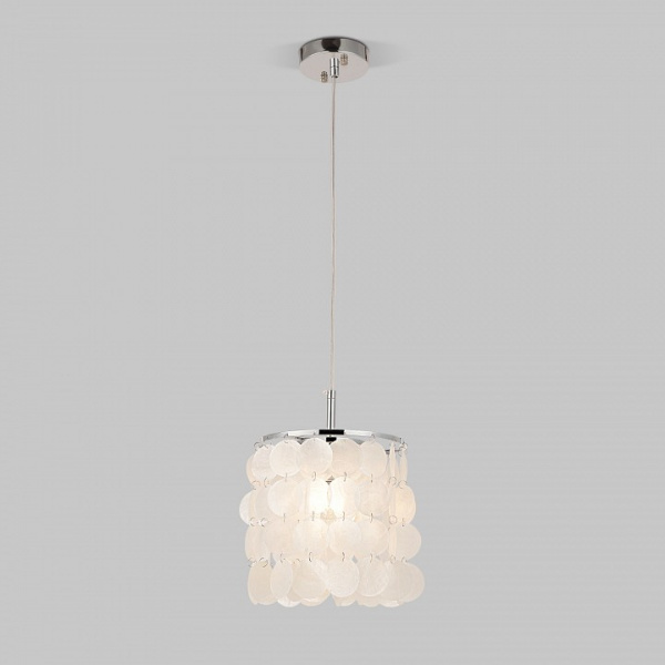 Подвесной светильник с Перламутром 60185/1 хром/перлаиутр Eurosvet Sandra