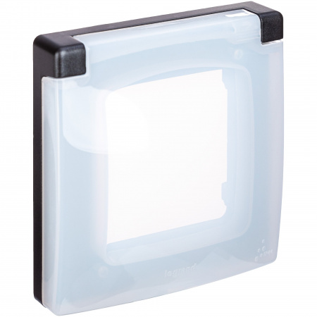Legrand INSPIRIA Антрацит Рамка с защитной крышкой IP 44