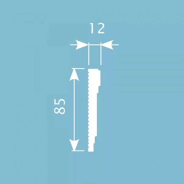 Молдинг MX028, 85х12, 2000мм, Экополимер/16