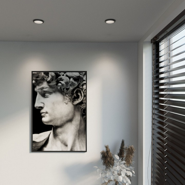 Светильник встраиваемый GU10 чёрный 25010/01 25010/01 Elektrostandard Mils a064268