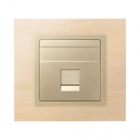 Simon 75 Мех Шампань Адаптер на 1 RJ-45 75540-, 75541-, 75528-, 75544-39 АМР