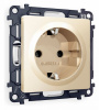 Комплект механизма электрической розетки ALFA MA606010 Шампань с заземлением на винтовых зажимах 2P+E 16A-250V QUANT