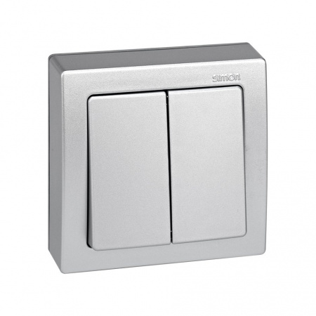 Simon 73 loft Алюминий Клавиша 2-ая