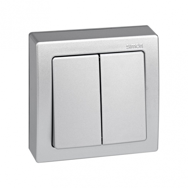 Simon 73 loft Алюминий Клавиша 2-ая