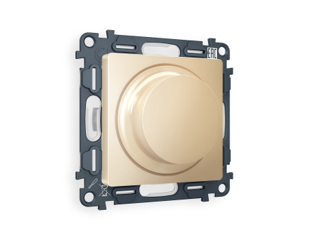 Комплект механизма светорегулятора универсального поворотно-нажимного ALFA MA605510 Шампань  25-600W/LED 5-300W QUANT