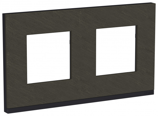 Schneider Electric Unica Pure Камень/Антрацит Рамка 2-ная горизонтальная