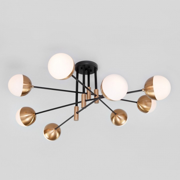 Потолочная люстра в стиле лофт 70129/8 латунь Eurosvet Nuvola