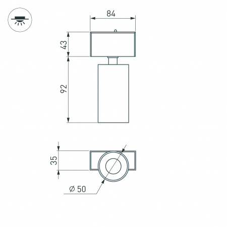 Arlight Светильник MAG-SPOT-45-R85-7W Day4000 (WH, 24 deg, 24V, DALI) (IP20 Металл, 3 года)