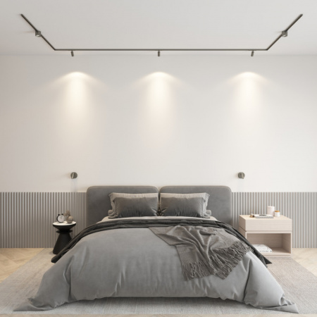 DK5072-DN Бра SHINE WALL со светодиодом, D104*H68, IP20, 3000К, 3W, RA?90, темный никель, алюминий