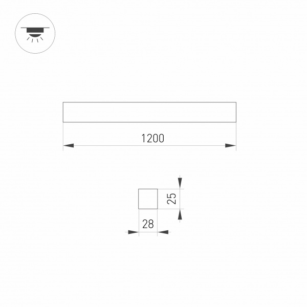 Потолочный светодиодный светильник Arlight Snap-Starline-Flat-S1200-26W Day4000 031476