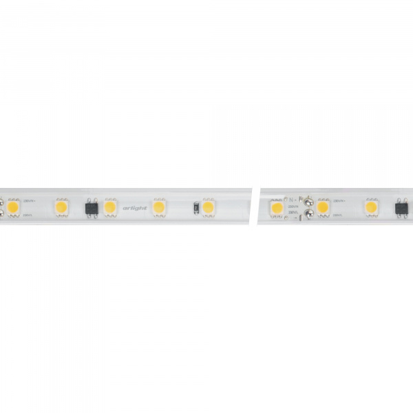 Светодиодная влагозащищенная лента Arlight 8W/m 54LED/m 5060SMD холодный белый 50M ARL-PV-B54-15.5mm 230V White6000 027056(2)