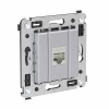 DKC Avanti Компьютерная розетка RJ-45 без шторки в стену, кат.6А одинарная экранированная, Закаленная сталь