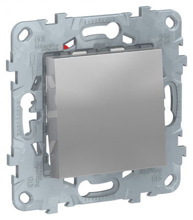 SE Unica New Алюминий Переключатель 1-клавишный, перекрестный, сх.7, 10 AX, 250В