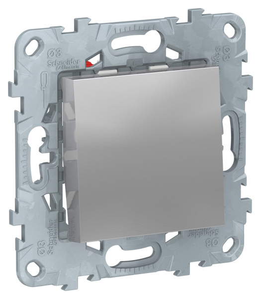 SE Unica New Алюминий Переключатель 1-клавишный, перекрестный, сх.7, 10 AX, 250В