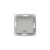 Systeme Electric AtlasDesign Сталь Переключатель 1-кл с подсветкой, сх.6а, 10АХ, мех., быстрозажим. клем.