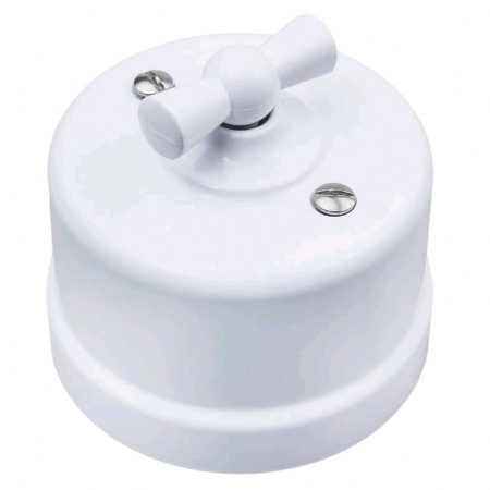 BIRONI Лизетта Пластик Белый Выключатель проходной 1-кл