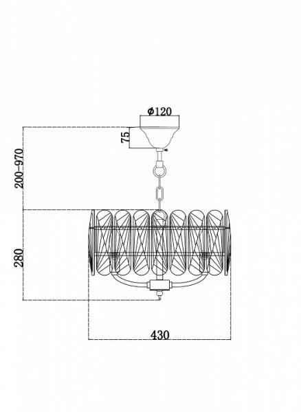 Подвесной светильник MOD122PL-05BS Maytoni Suite