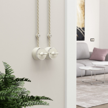 Переключатель/выключатель одноклавишный Vintage слоновая кость матовый/хром W5812055