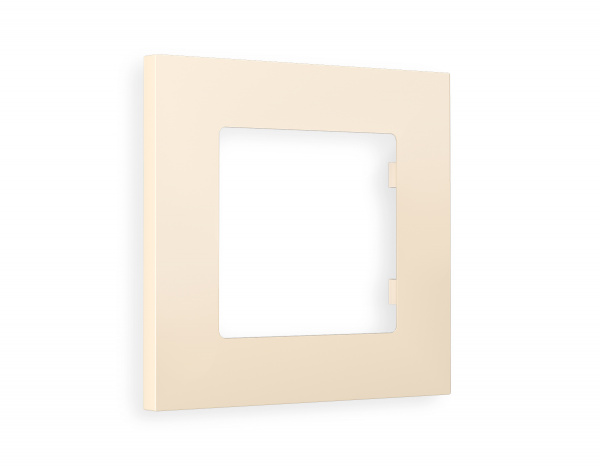 Рамка ALFA Qubi (Бежевый матовый) 1-ая AF250331