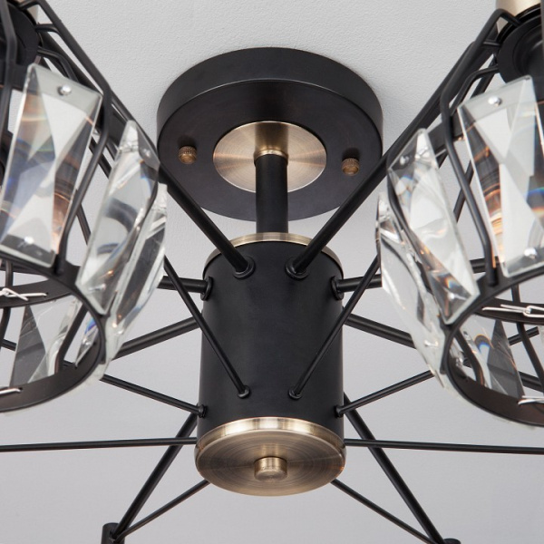 Потолочная люстра в стиле лофт 70075/8 черный Eurosvet Lord