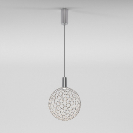 Подвесной светодиодный светильник с металлическим плафоном 90353/1 хром Eurosvet Gemini