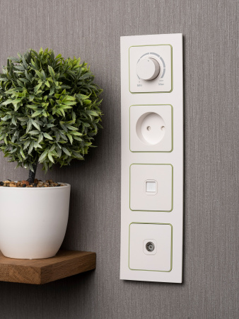 EKF PROxima Стокгольм Белый Линия зеленая Рамка 4-ая