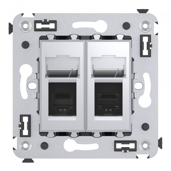 DKC Avanti Закаленная сталь телефонная розетка RJ-12 двойная