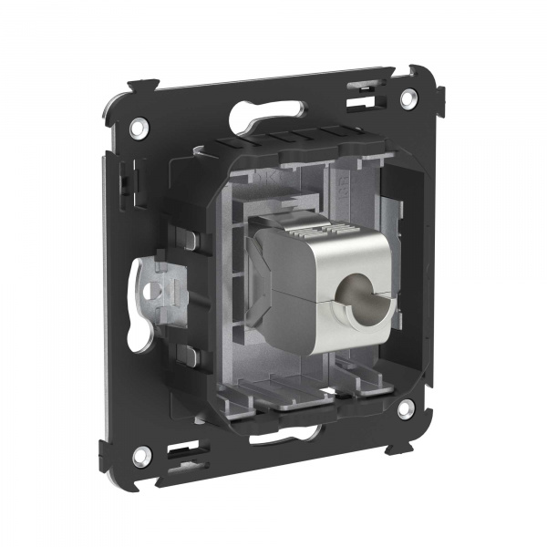 DKC Avanti Компьютерная розетка RJ-45 без шторки в стену, кат.5e одинарная экранированная, Закаленная сталь