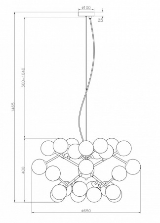 Подвесной светильник MOD545PL-24G Maytoni Dallas