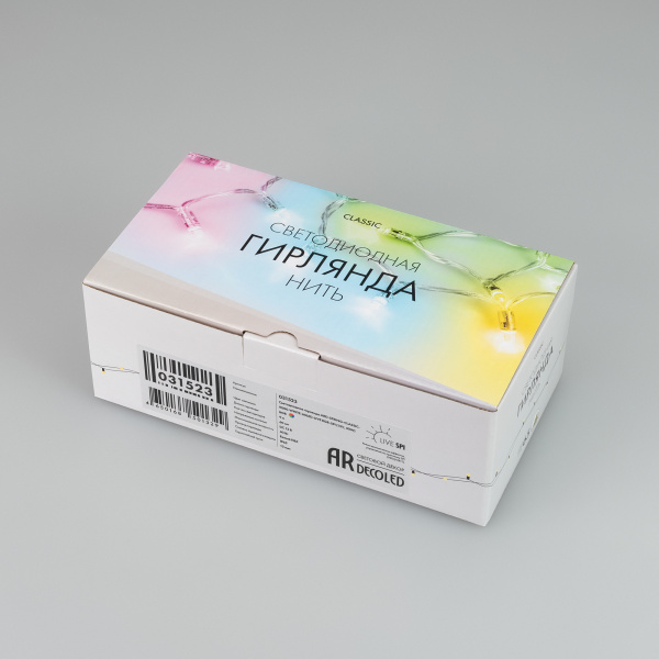 Arlight Светодиодная гирлянда ARD-STRING-CLASSIC-9000-WHITE-60LED-LIVE RGB-SPI (12V, 40W) (Ardecoled, IP65)