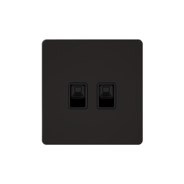 Systeme Electric Systeme Infinity Полярная ночь Розетка информационная RJ-45 кат.5e 2-я