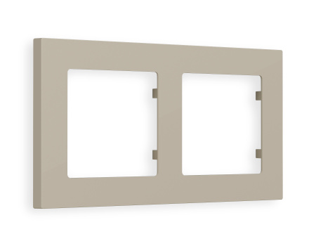 Рамка ALFA Techno (Серо-бежевый матовый) 2-ая AF220362