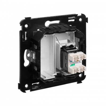 DKC Avanti Закаленная сталь телефонная розетка RJ-12 одинарная