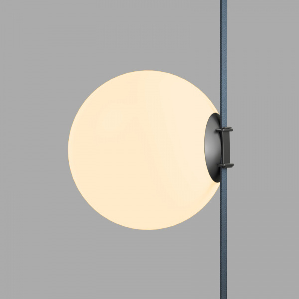 DK5555-BK Cветильник для трека-ремня Belty, серия Orb, со светодиодом, D230*H236мм, 48V DC, 15W, RA90, 120°, 3000K, IP20, черный, акрил