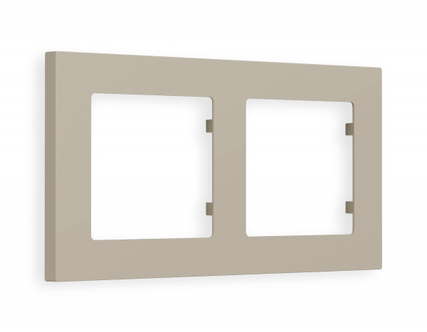 Рамка ALFA Techno (Серо-бежевый матовый) 2-ая AF220362