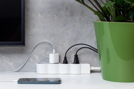 Legrand Revolution Стандарт Бело-серый Удлинитель 4x2К+З, кабель 3м