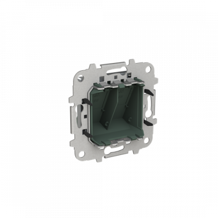 ABB SKY Комодоро Накладка для 2-х суппортов/разъёмов типа 2017... и/или 2018..., наклонная, со шторкам