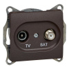 SE Glossa Шоколад Розетка TV-SAT оконечная 1DB