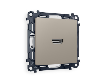 Комплект механизма розетки HDMI 2.0 ALFA MA374010 Серо-бежевый матовый 40V/500mA 2.0GHz 5-18Gbit/s QUANT