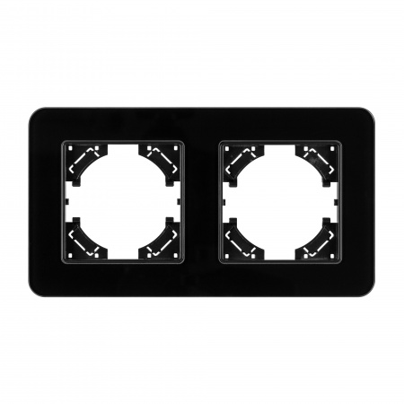 Arlight Рамка стеклянная FRM-OMALI-GS-2-BK (-)