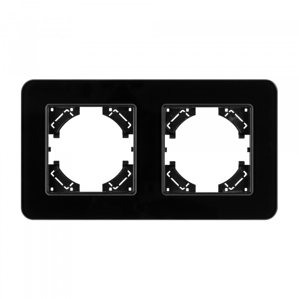 Arlight Рамка стеклянная FRM-OMALI-GS-2-BK (-)