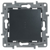 Legrand Etika Антрацит Переключатель с подсветкой, 10А, авт. клем