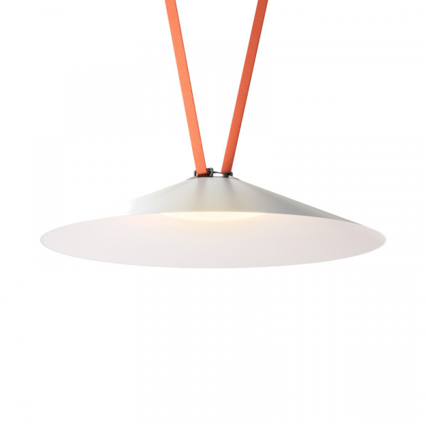 DK5569-WH+BK Cветильник для трека-ремня Belty, серия Flow, со светодиодом, D600*H122мм, 48V DC, 24W, RA90, 120°, 3000K, IP20, белый с черным, алюминий