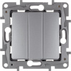 Legrand Etika Алюминий Выключатель 3-клавишный, 10А, Автоматические клеммы