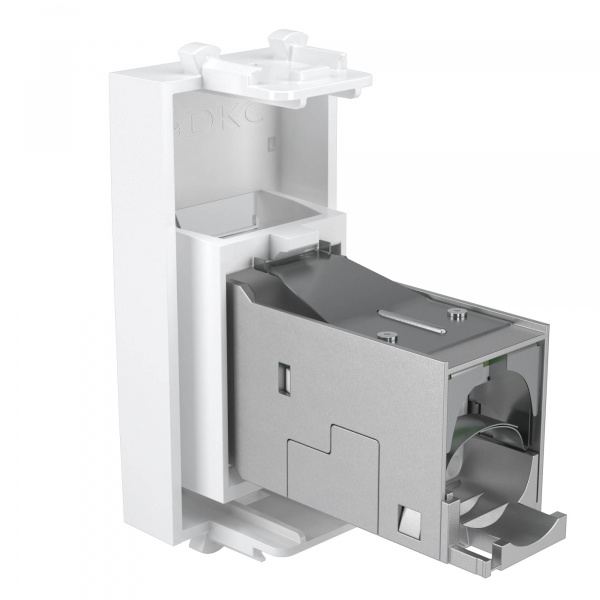 DKC Avanti Белое облако Компьютерная розетка RJ-45  категория 5е экранированная 1 модуль