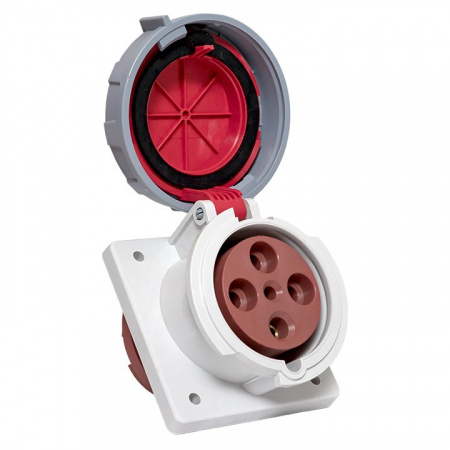 EKF PROxima Розетка стационарная внутренняя угловая 4342 3Р+РЕ 63А 380В IP67